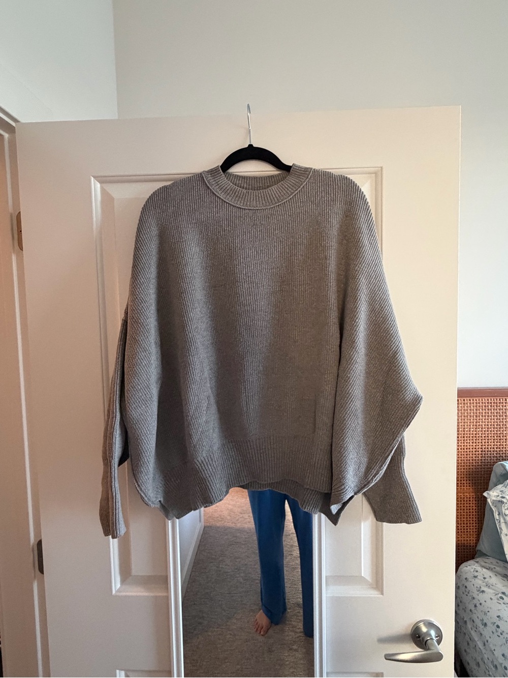 Free People Easy Street Gray Sweater